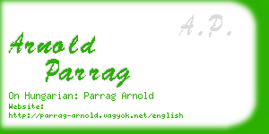 arnold parrag business card